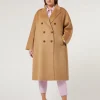 Sale Marina Rinaldi Double-faced wool coat CAMEL