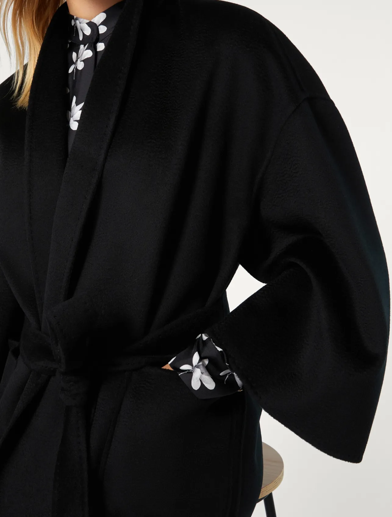 Best Marina Rinaldi Double-faced wool coat BLACK