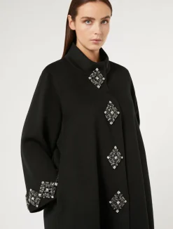 Clearance Marina Rinaldi Double-faced wool coat BLACK