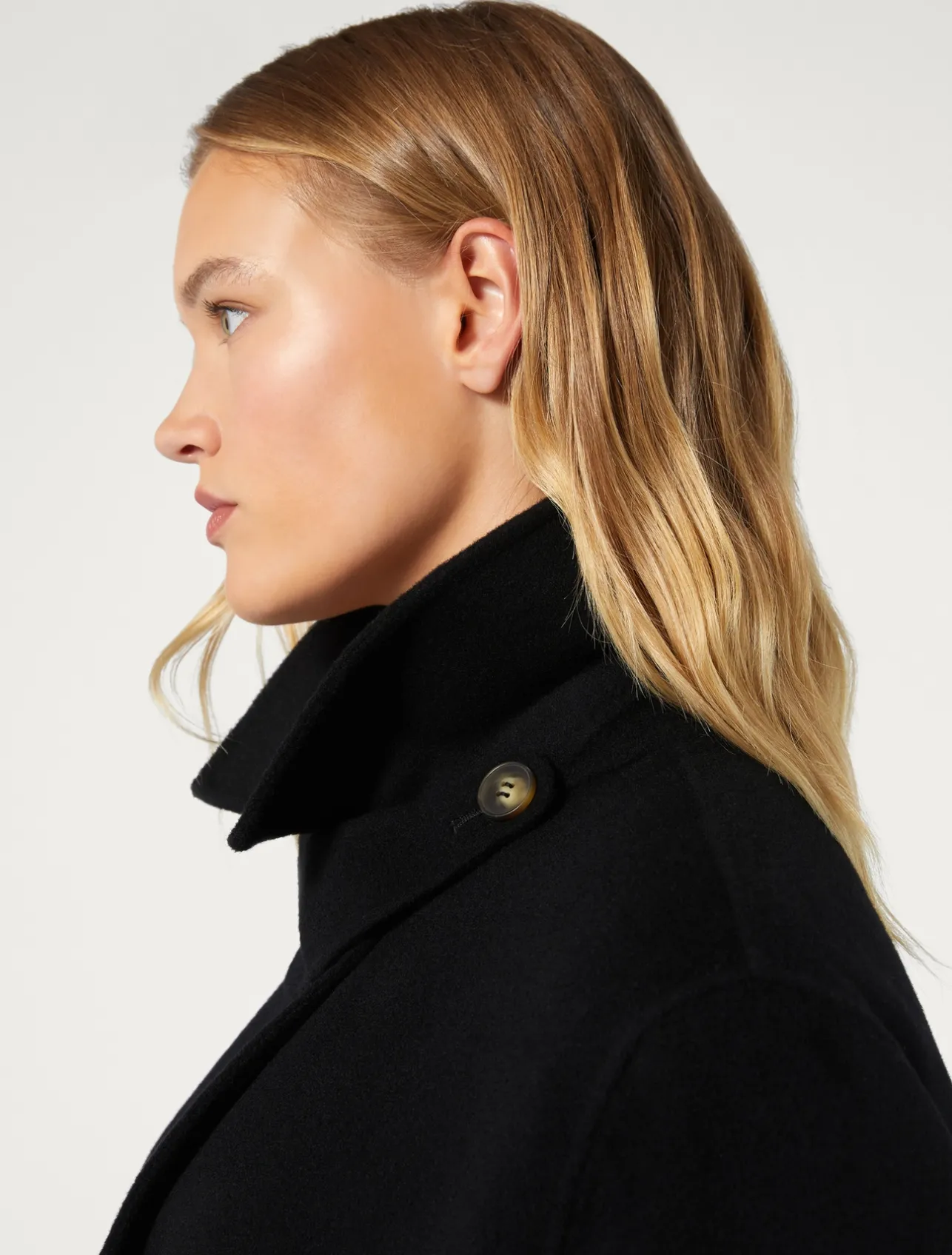 Clearance Marina Rinaldi Double-faced wool coat BLACK