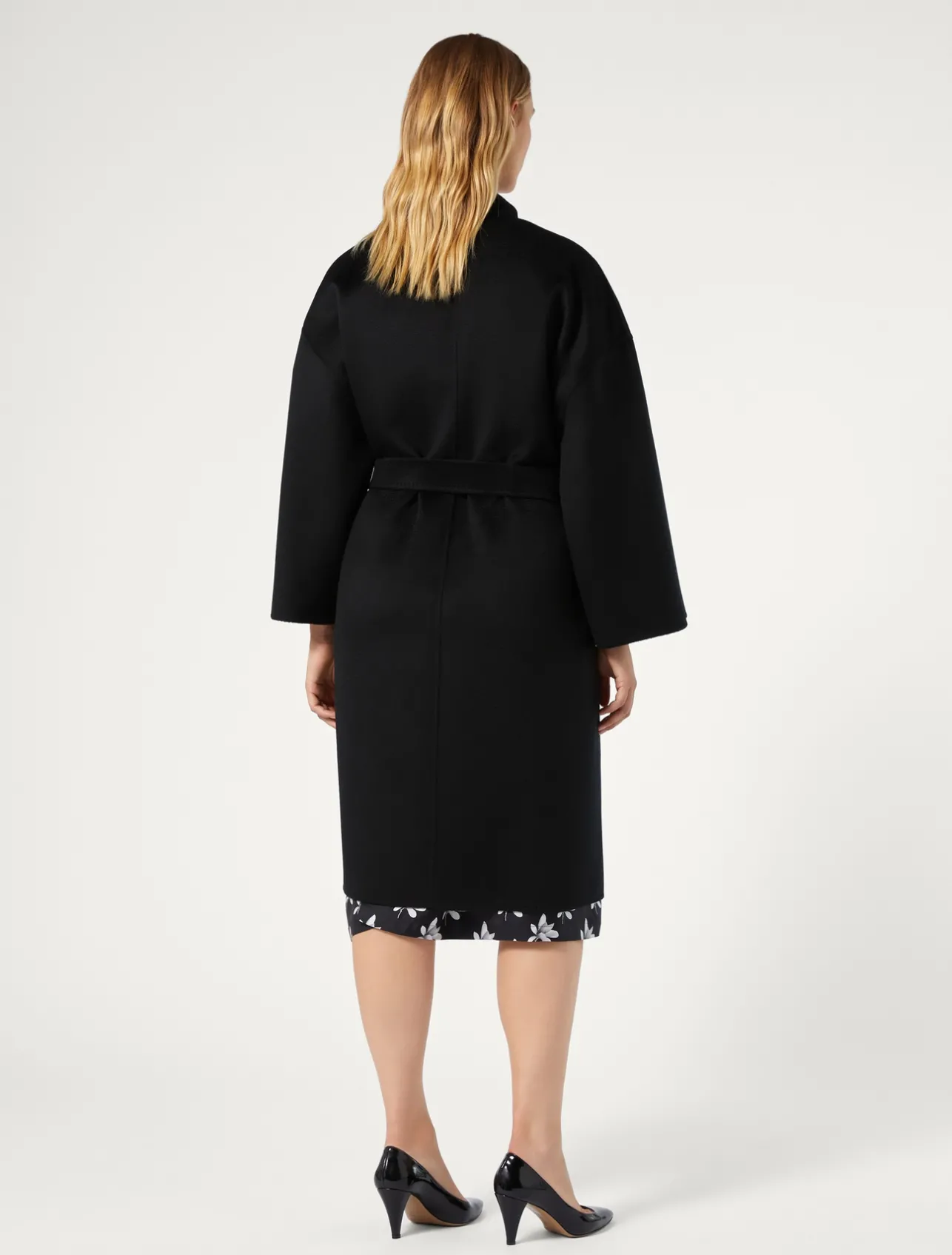 Best Marina Rinaldi Double-faced wool coat BLACK