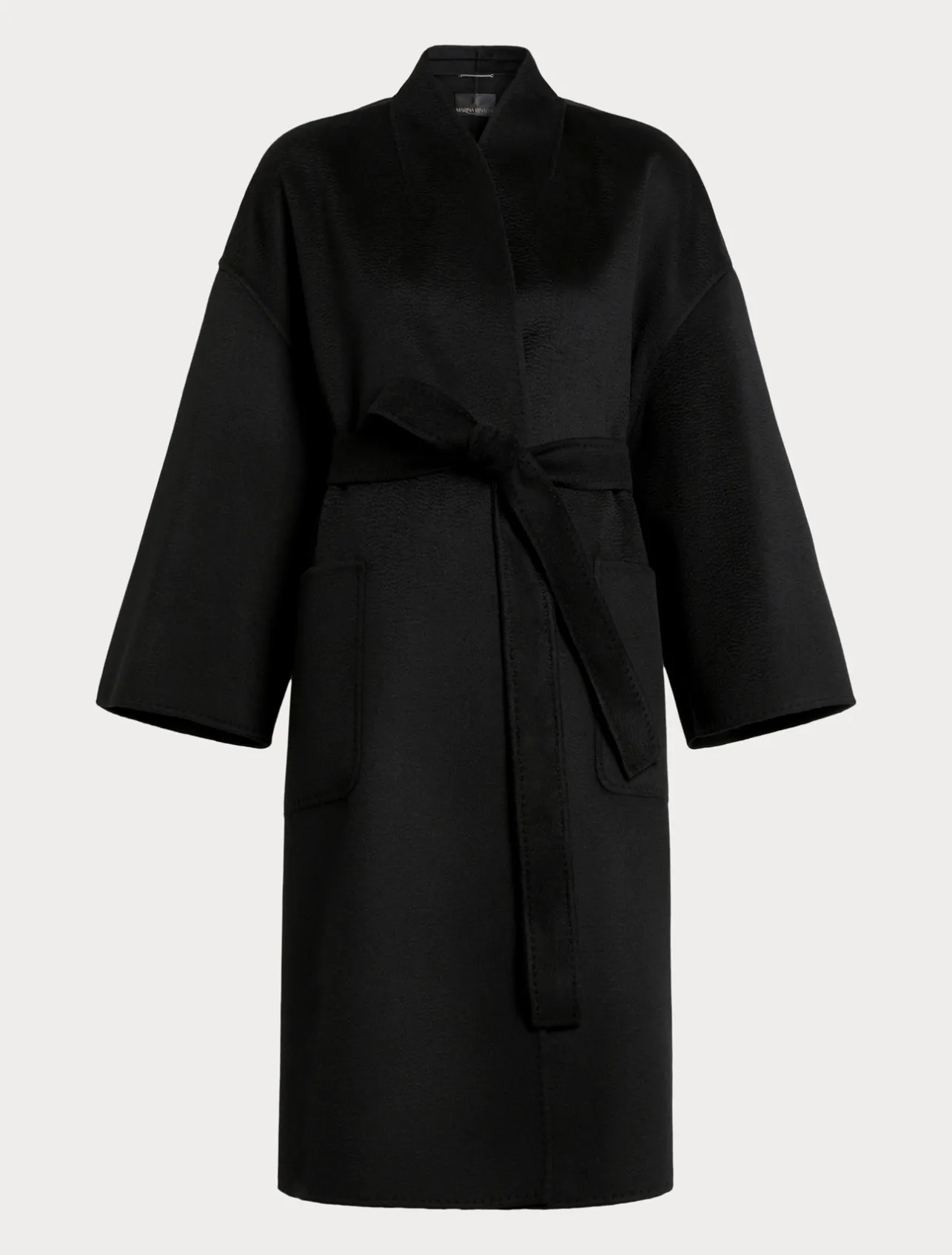 Best Marina Rinaldi Double-faced wool coat BLACK