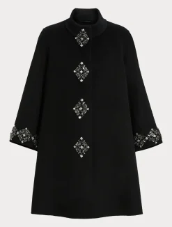 Clearance Marina Rinaldi Double-faced wool coat BLACK