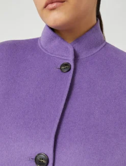 Clearance Marina Rinaldi Double-faced wool heavy jacket PURPLE