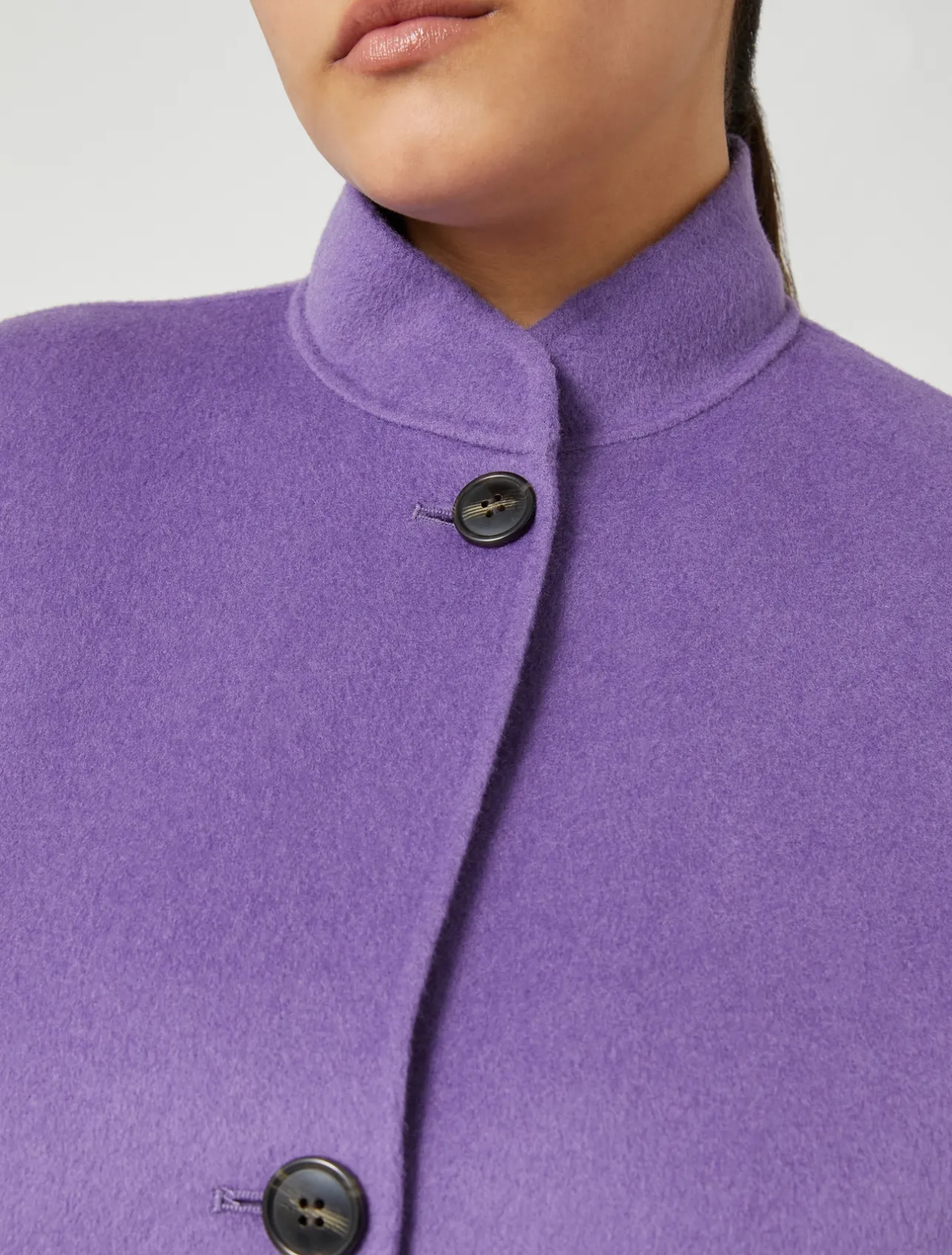 Clearance Marina Rinaldi Double-faced wool heavy jacket PURPLE