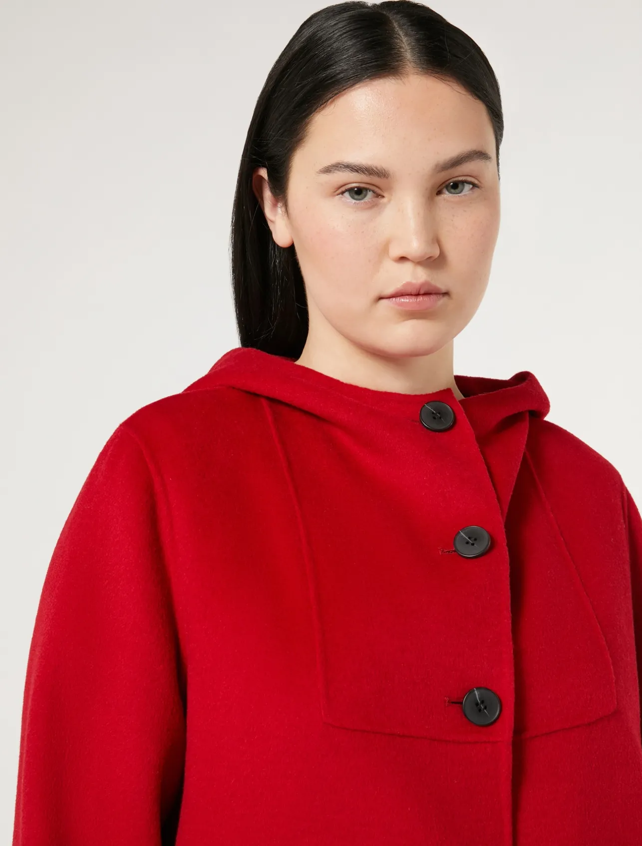 Online Marina Rinaldi Double-faced wool heavy jacket RED