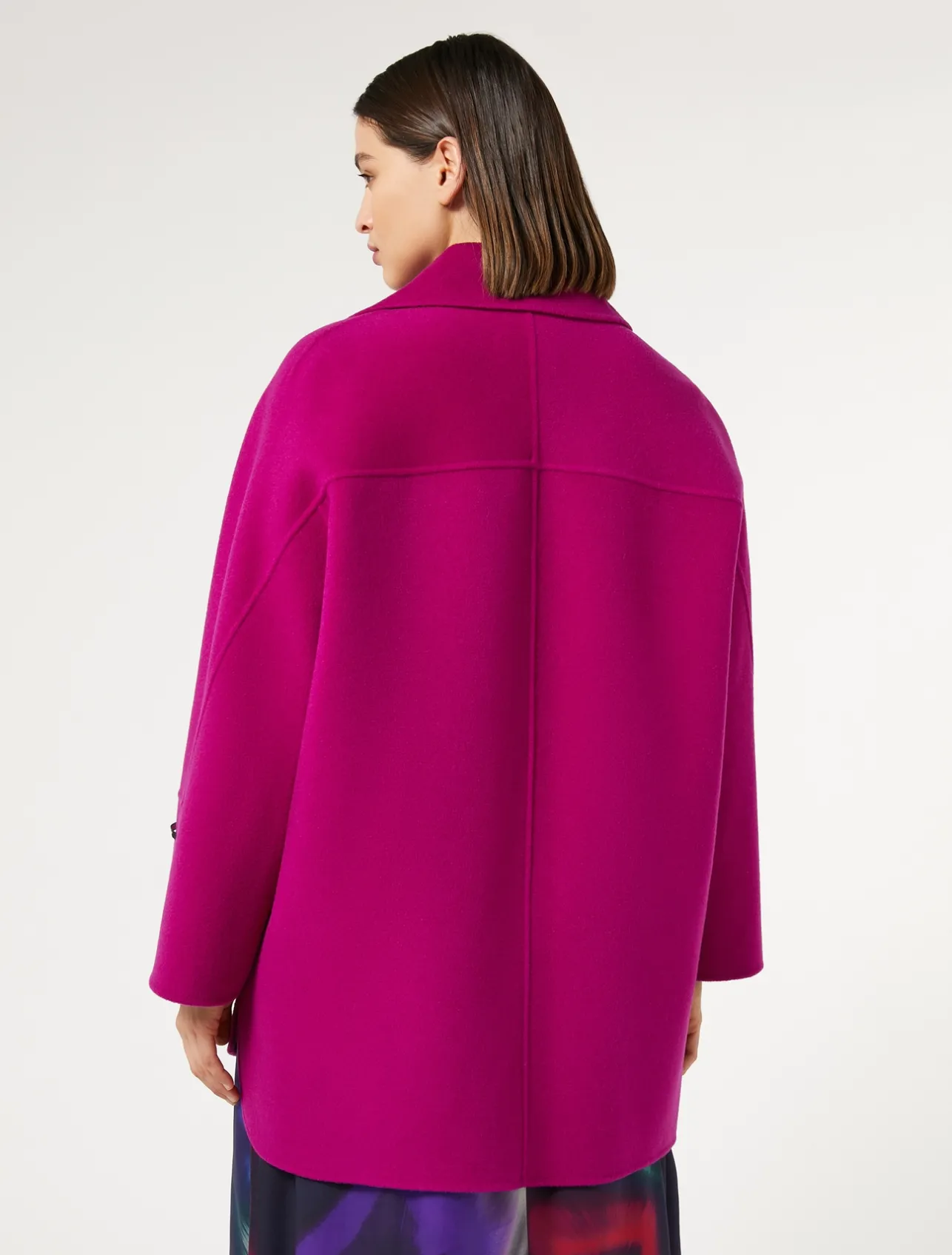 New Marina Rinaldi Double-faced wool heavy jacket CYCLAMEN