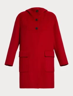 Online Marina Rinaldi Double-faced wool heavy jacket RED