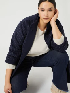 Fashion Marina Rinaldi Double-faced wool heavy jacket ULTRAMARINE