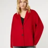 Online Marina Rinaldi Double-faced wool pea coat RED
