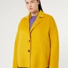 Fashion Marina Rinaldi Double-faced wool pea coat MUSTARD