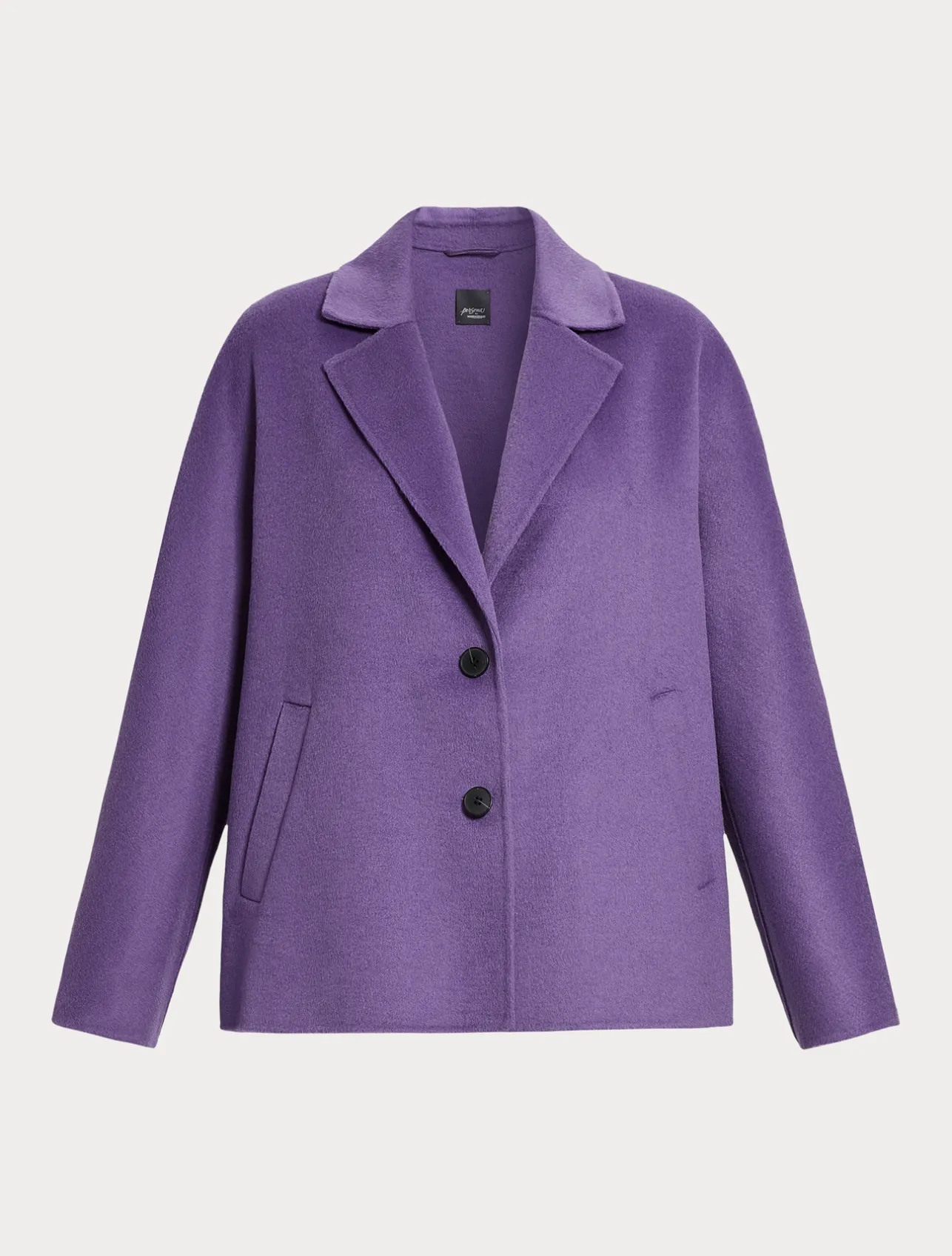 Clearance Marina Rinaldi Double-faced wool pea coat PURPLE