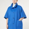 Fashion Marina Rinaldi Double-faced wool-blend cape NAVY