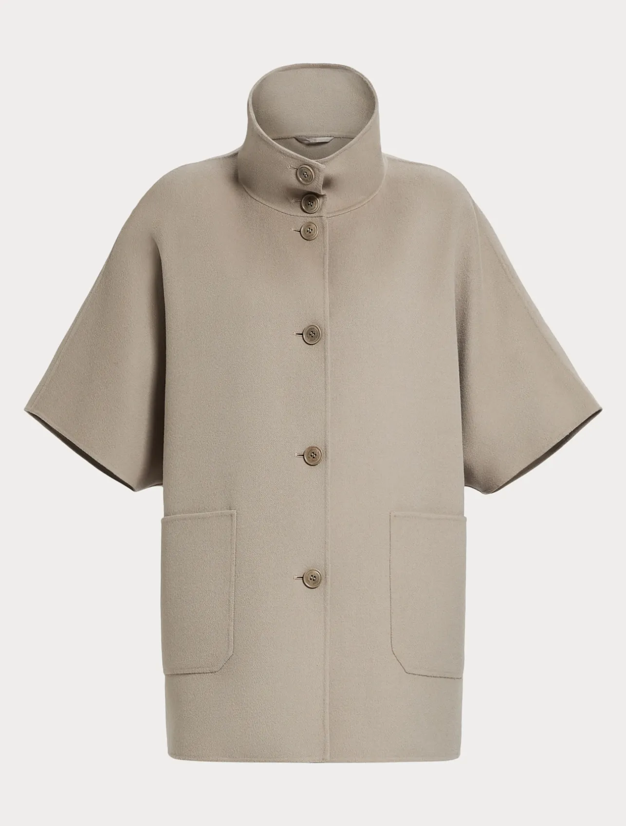Hot Marina Rinaldi Double-faced wool-blend cape TURTLEDOVE
