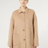 New Marina Rinaldi Double-faced wool-blend coat GOLD