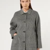 Outlet Marina Rinaldi Double-faced wool-blend coat BLACK