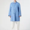 Outlet Marina Rinaldi Double-faced wool-blend coat LIGHTBLUE