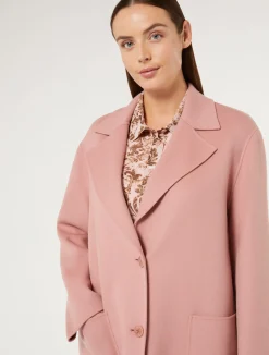 Fashion Marina Rinaldi Double-faced wool-blend coat ANTIQUEROSE