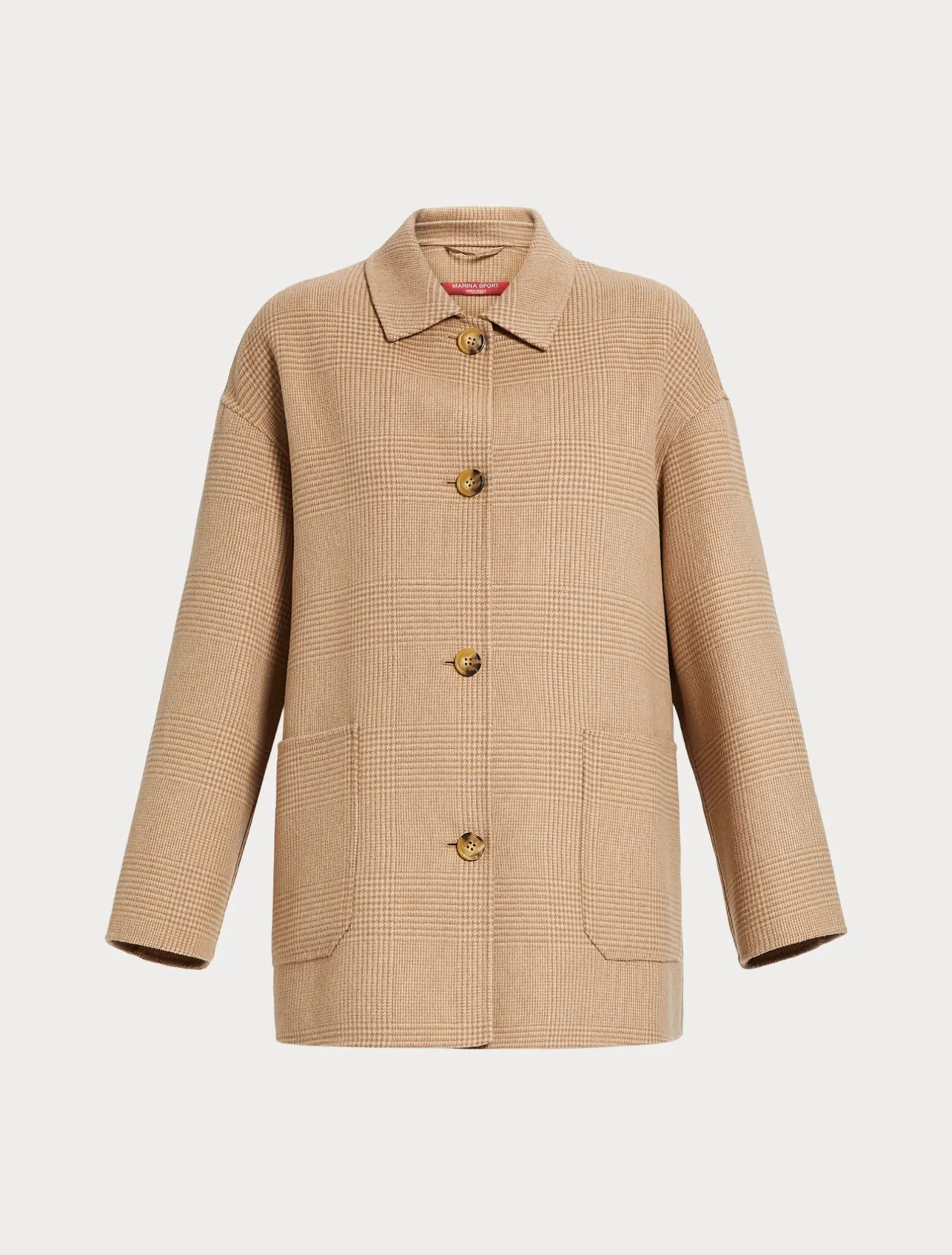 New Marina Rinaldi Double-faced wool-blend coat GOLD