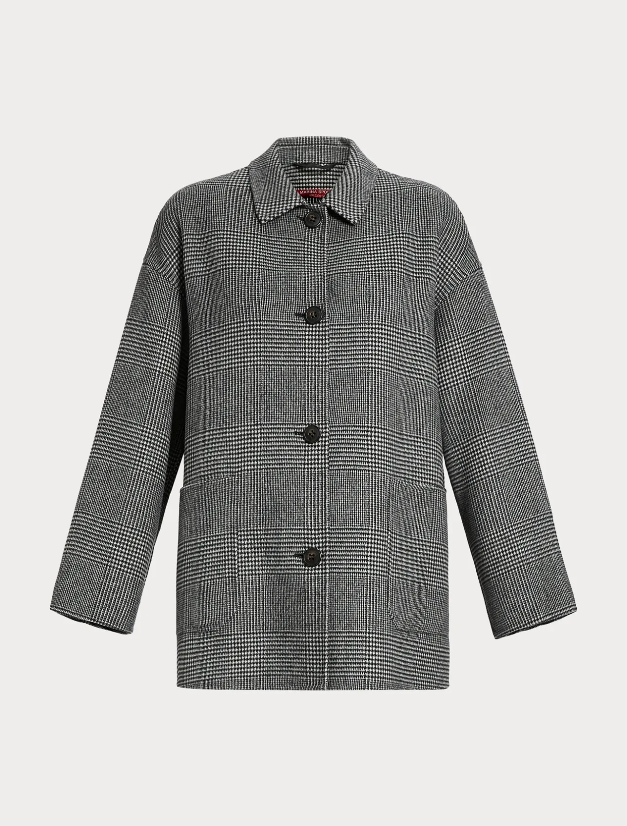 Outlet Marina Rinaldi Double-faced wool-blend coat BLACK