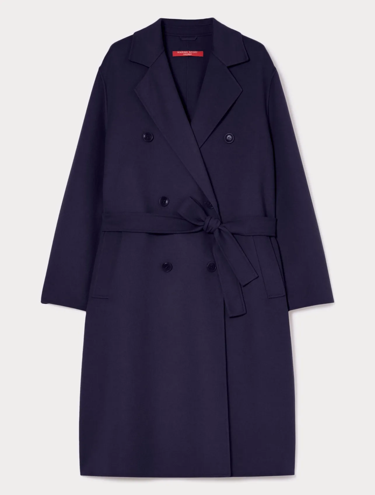 Best Marina Rinaldi Double-faced wool-blend coat NAVY