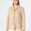 Outlet Marina Rinaldi Double-faced wool-blend jacket CAMEL