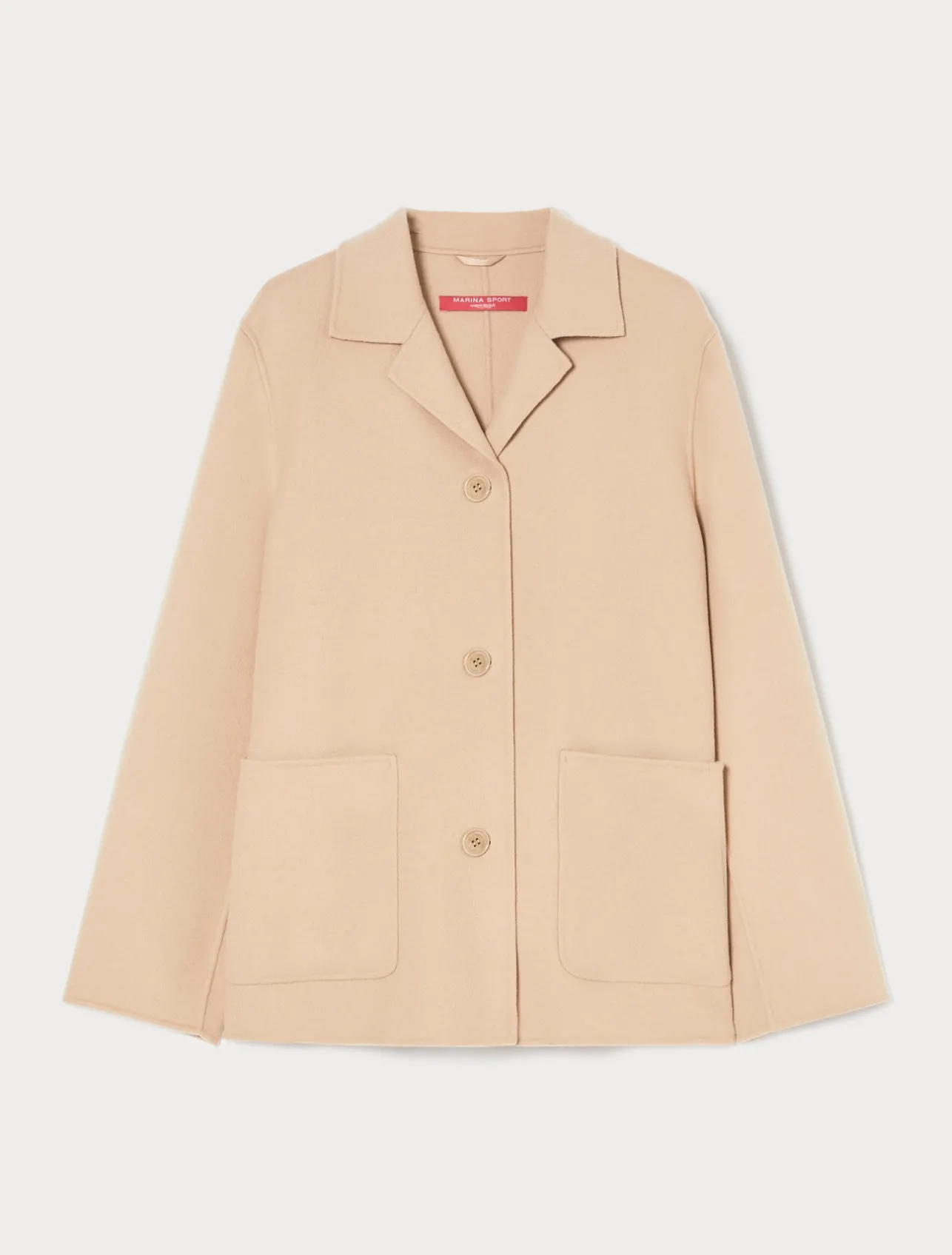 Outlet Marina Rinaldi Double-faced wool-blend jacket CAMEL