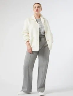 Hot Marina Rinaldi Double-faced wool-blend jacket IVORY