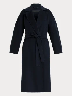 Fashion Marina Rinaldi Double-sided pure wool coat ULTRAMARINE