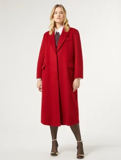 New Marina Rinaldi Double-sided wool coat RED