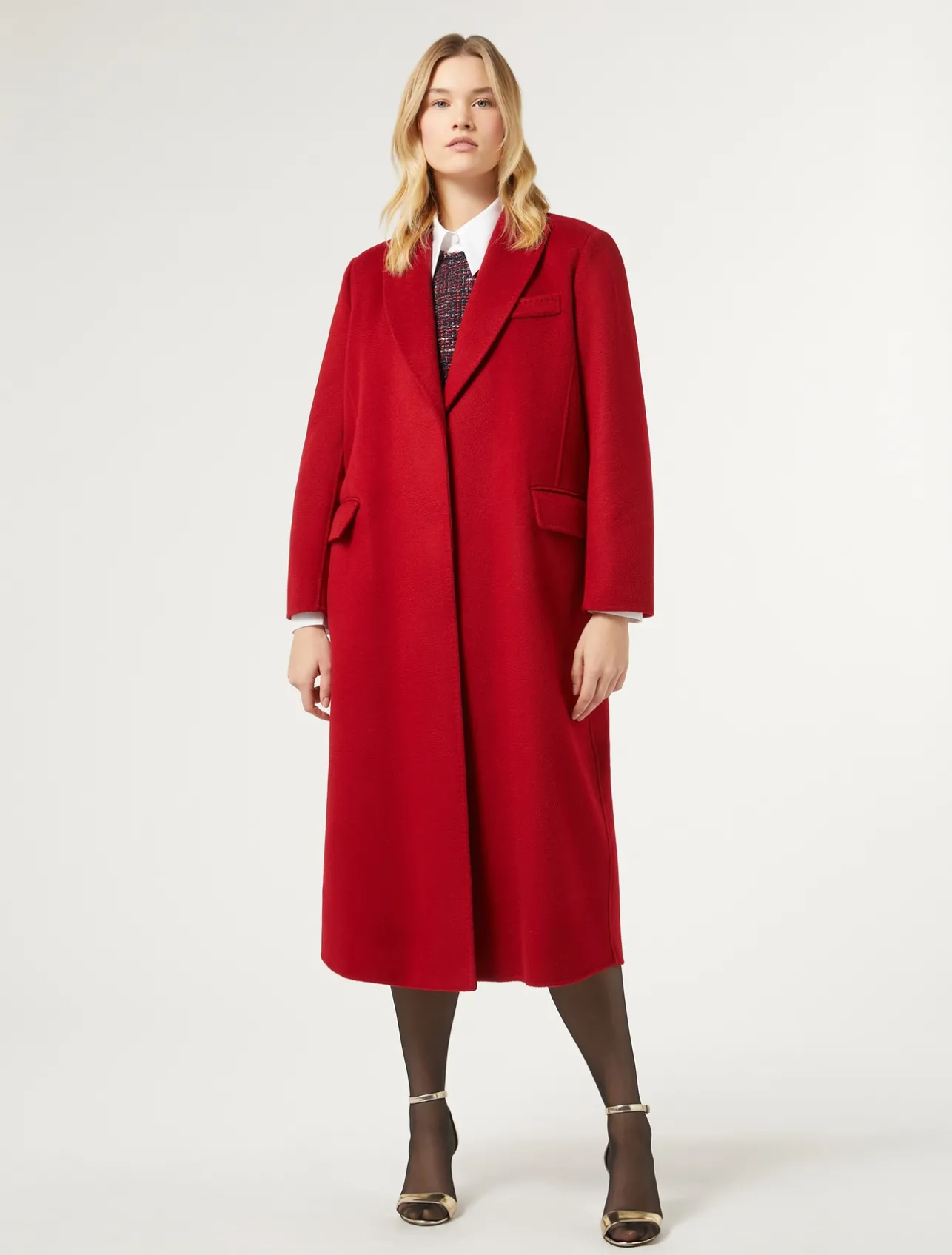 New Marina Rinaldi Double-sided wool coat RED