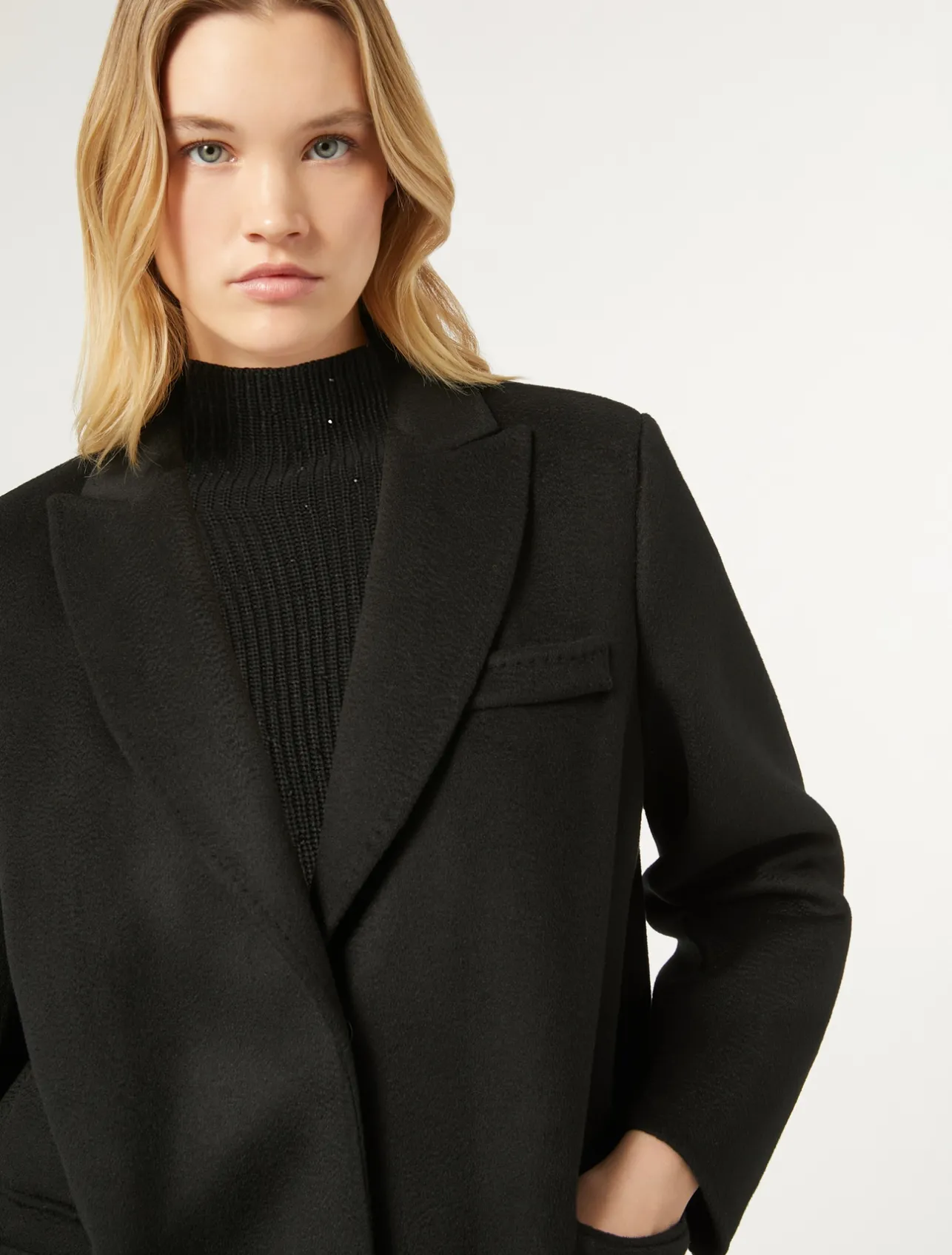 Clearance Marina Rinaldi Double-sided wool coat BLACK