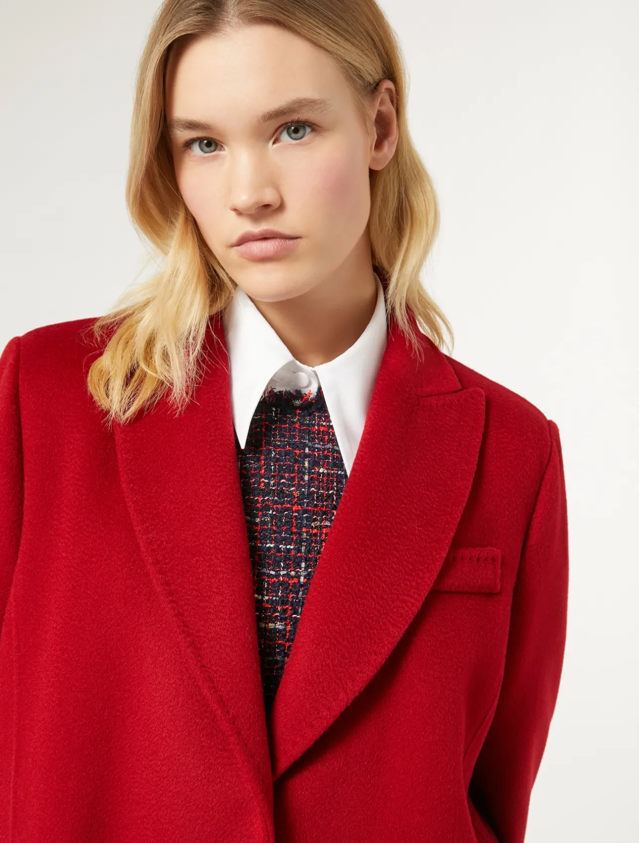 New Marina Rinaldi Double-sided wool coat RED