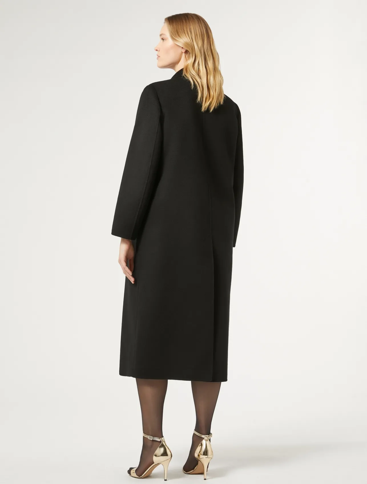 Clearance Marina Rinaldi Double-sided wool coat BLACK