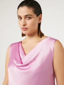 Clearance Marina Rinaldi Draped satin top PINK