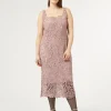 Sale Marina Rinaldi Dress with macramé embroidery POWDER