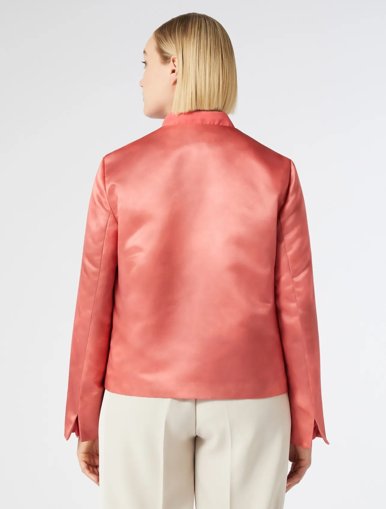 New Marina Rinaldi Duchess satin jacket CORAL