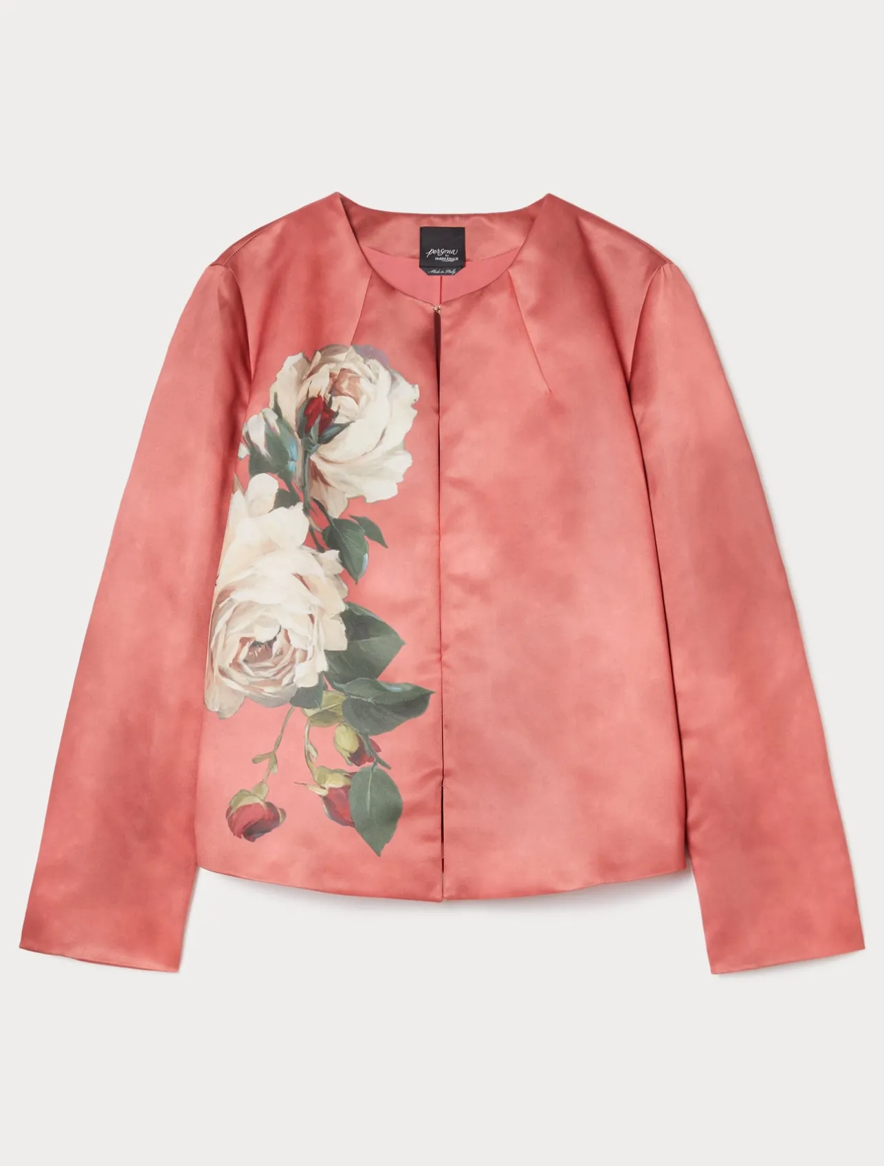 New Marina Rinaldi Duchess satin jacket CORAL