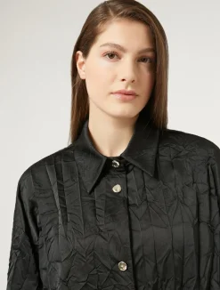 Hot Marina Rinaldi Duchess satin shirt BLACK