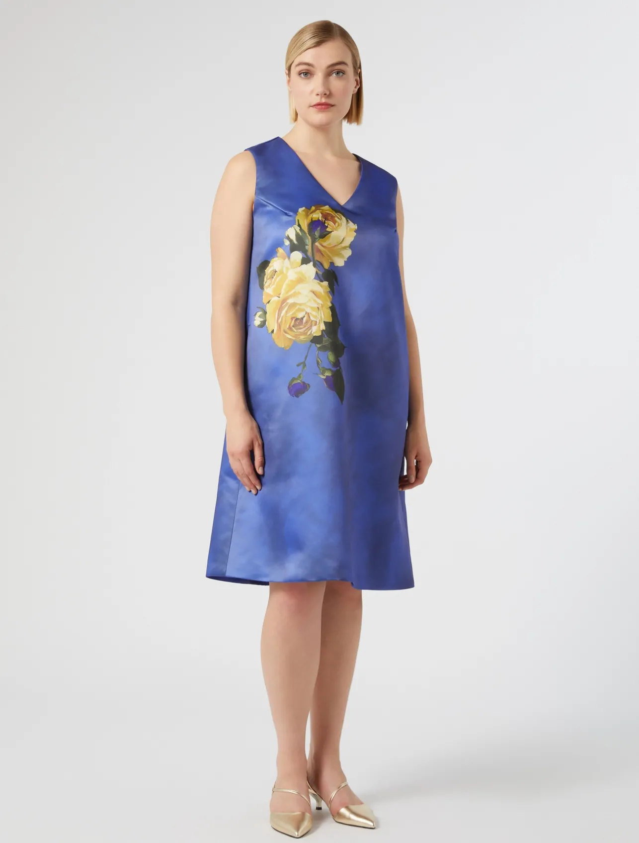 Discount Marina Rinaldi Duchesse print dress AVIO