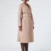 Clearance Marina Rinaldi Duster coat in nappa leather and jersey BROWNNUDE