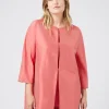 Outlet Marina Rinaldi Duster coat in silk shantung RED