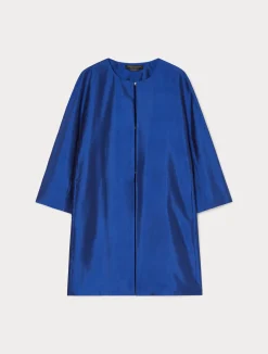 Sale Marina Rinaldi Duster coat in silk shantung PURPLE