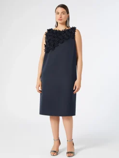 New Marina Rinaldi Embroidered duchesse dress MIDNIGHTBLUE