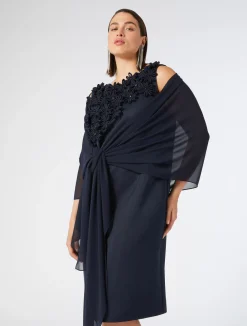 New Marina Rinaldi Embroidered duchesse dress MIDNIGHTBLUE
