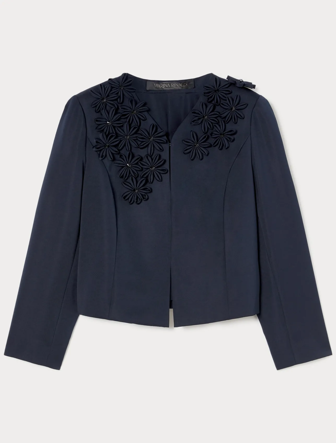 Online Marina Rinaldi Embroidered duchesse jacket MIDNIGHTBLUE