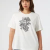 Discount Marina Rinaldi Embroidered jersey T-shirt WHITE
