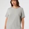 New Marina Rinaldi Embroidered jersey T-shirt MEDIUMGREY