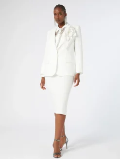 Sale Marina Rinaldi Embroidered organza shirt WHITE