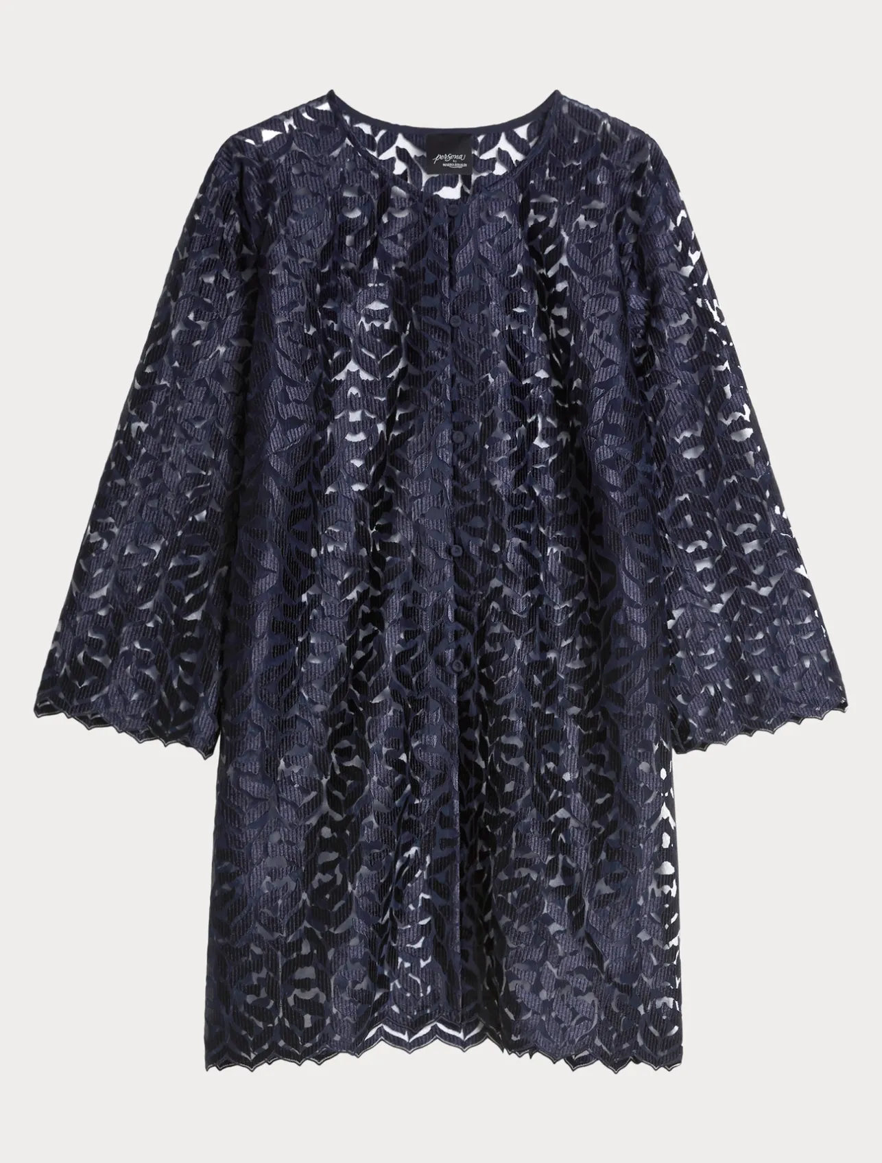 Best Marina Rinaldi Embroidered tulle jacket ULTRAMARINE